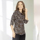 Blusen - Shirtbluse mit Leo-Print, in Größe 036 bis 052, in Farbe SCHWARZ-SAND – Farbe SCHWARZ-SAND – Ansicht 4