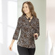 Blusen - Shirtbluse mit Leo-Print, in Größe 036 bis 052, in Farbe SCHWARZ-SAND – Farbe SCHWARZ-SAND – Ansicht 3