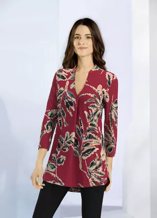 Shirt-Tunika mit hübscher Zierfalte
