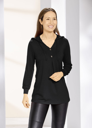Shirt-Tunika mit Kapuze