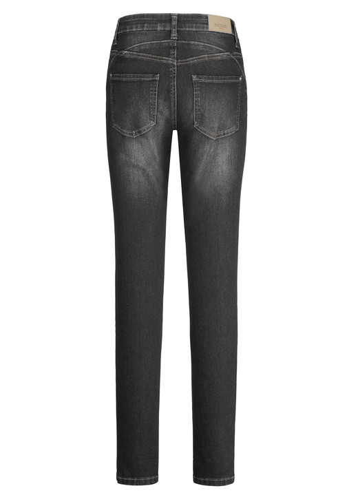 Hosen mit Knopf- und Reißverschluss - Jeans mit Push-up-Effekt, in Größe 017 bis 050, in Farbe SCHWARZ Ansicht 2