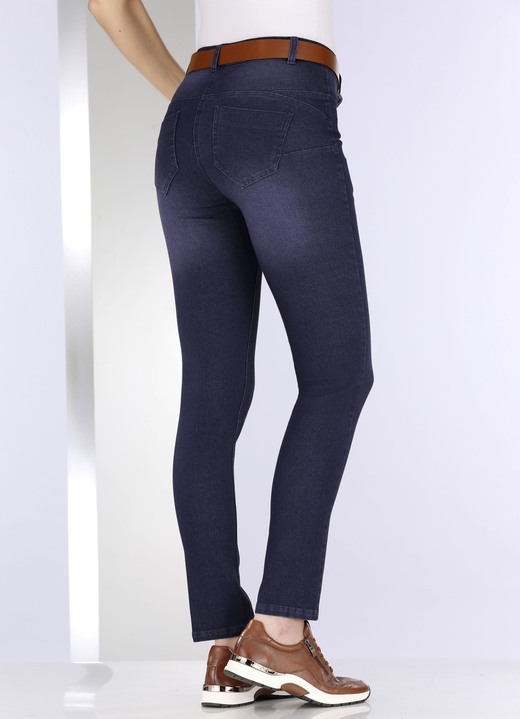 Hosen - Jeans mit Push-up-Effekt Ansicht 3 Hosen - Jeans mit Push-up-Effekt, in Größe 017 bis 050, in Farbe DUNKELBLAU Ansicht 3