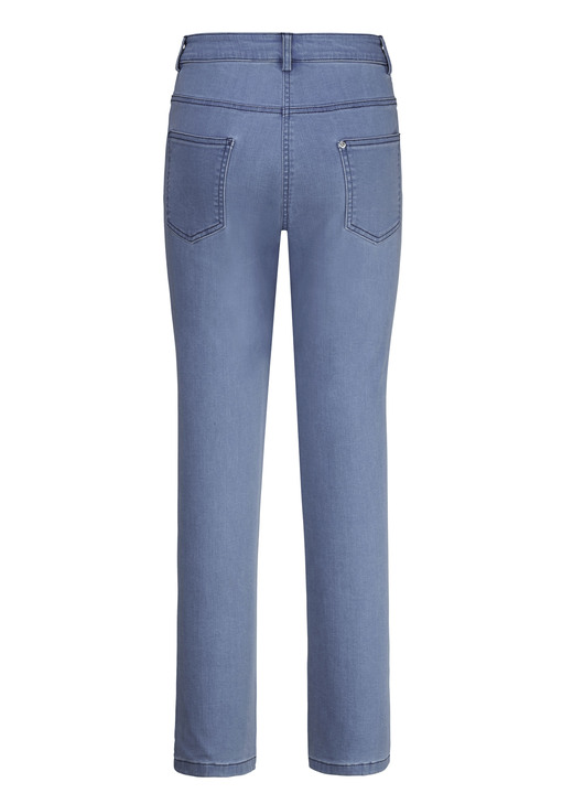 Hosen mit Knopf- und Reißverschluss - Jeans mit schöner Stickerei, in Größe 018 bis 052, in Farbe SCHWARZ Ansicht 5