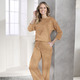 34-Arm - Shirt mit rundem Halsausschnitt – Farbe CAMEL – Ansicht 2 34-Arm - Shirt mit rundem Halsausschnitt, in Größe 036 bis 052, in Farbe MARINE – Farbe CAMEL – Ansicht 2
