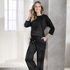 34-Arm - Shirt mit rundem Halsausschnitt – Farbe SCHWARZ – Ansicht 2 34-Arm - Shirt mit rundem Halsausschnitt, in Größe 036 bis 052, in Farbe MARINE – Farbe SCHWARZ – Ansicht 2
