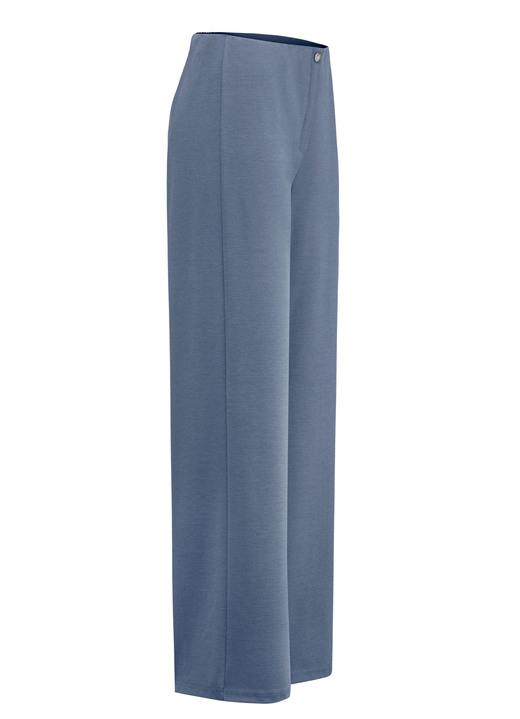 Damenmode - Schicke Hose in bequemer Weite , in Größe 018 bis 052, in Farbe JEANSBLAU MELIERT Ansicht 1