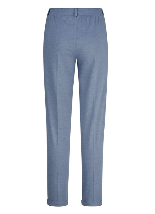 Hosen mit Knopf- und Reißverschluss - Hose mit rückwärtigem Dehnbundeinsatz, in Größe 018 bis 052, in Farbe JEANSBLAU MELIERT Ansicht 2
