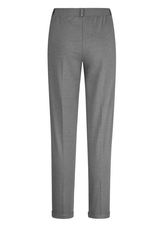 Hosen mit Knopf- und Reißverschluss - Hose mit rückwärtigem Dehnbundeinsatz, in Größe 018 bis 052, in Farbe JEANSBLAU MELIERT Ansicht 5