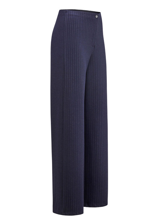 Damenmode - Modische Hose in bequemer Weite, in Größe 018 bis 052, in Farbe MARINE-GRAU Ansicht 1