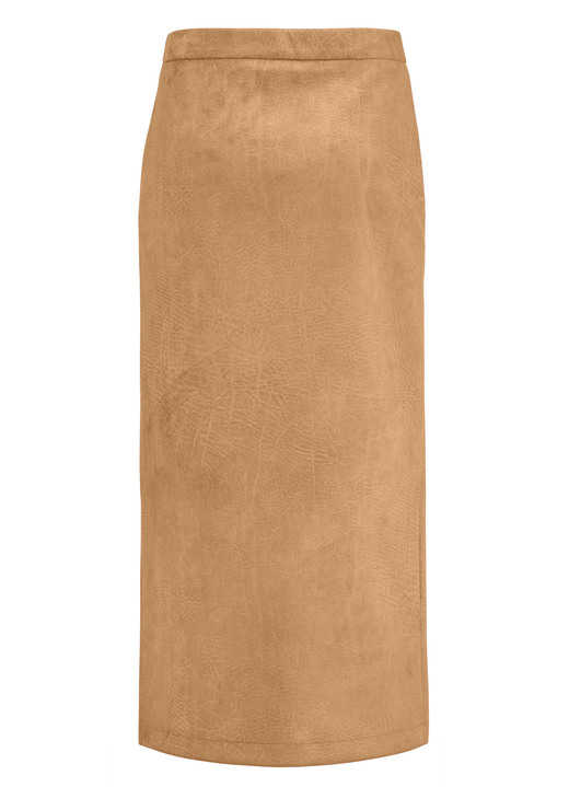 Uni - Rock in gerader Schnittführung, in Größe 018 bis 052, in Farbe CAMEL Ansicht 3