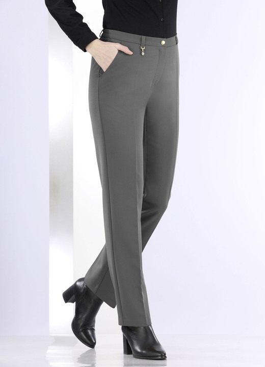 Hosen mit Knopf- und Reißverschluss - Klassische Hose, in Größe 019 bis 096, in Farbe SCHWARZ Ansicht 9