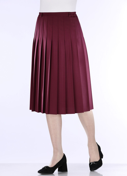 Gemustert - Rock mit figurgünstigen Rundumfalten Ansicht 4 Gemustert - Rock mit figurgünstigen Rundumfalten, in Größe 019 bis 054, in Farbe MARINE Ansicht 4