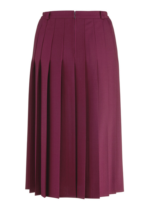 Gemustert - Rock mit figurgünstigen Rundumfalten Ansicht 6 Gemustert - Rock mit figurgünstigen Rundumfalten, in Größe 019 bis 054, in Farbe SCHWARZ Ansicht 6