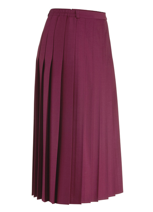 Gemustert - Rock mit figurgünstigen Rundumfalten Ansicht 5 Gemustert - Rock mit figurgünstigen Rundumfalten, in Größe 019 bis 054, in Farbe SCHWARZ Ansicht 5