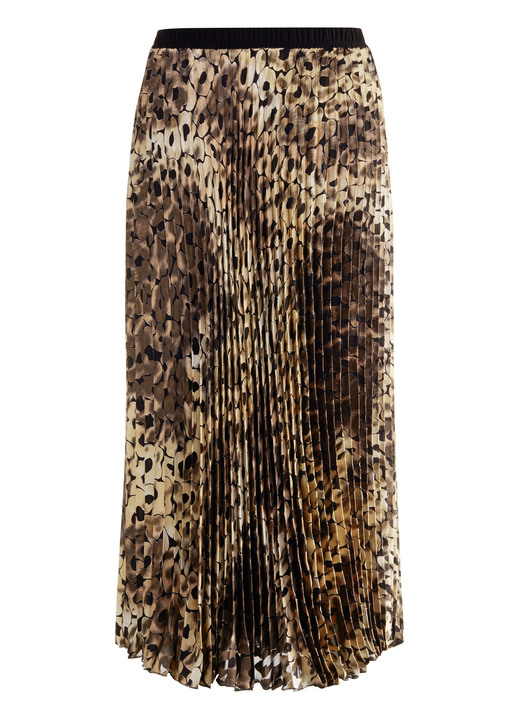 Röcke - Rock mit schönen Sonnenplissee-Falten, in Größe 018 bis 054, in Farbe SCHWARZ-BEIGE-BRAUN Ansicht 3