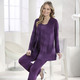 Hosen in Schlupfform - Hose mit edlem Glanz – Farbe VIOLETT – Ansicht 4 Hosen in Schlupfform - Hose mit edlem Glanz, in Größe 020 bis 060, in Farbe SCHWARZ – Farbe VIOLETT – Ansicht 4