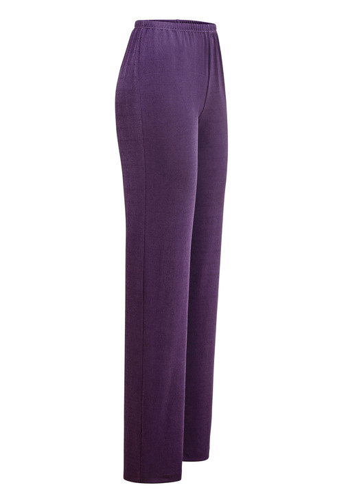 Klaus Modelle - Hose mit edlem Glanz in Extra-Kurzgrößen, in Größe 205 bis 285, in Farbe VIOLETT Ansicht 1