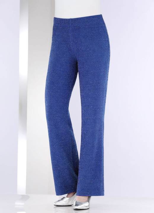 Hosen - Hose mit edel funkelndem Glanzgarn Ansicht 3 Hosen - Hose mit edel funkelndem Glanzgarn, in Größe 017 bis 052, in Farbe ROYALBLAU Ansicht 3