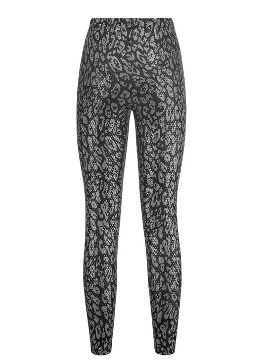 Leggings - Leggings, in Größe 036 bis 054, in Farbe SCHWARZ-SILBERFARBEN Ansicht 2