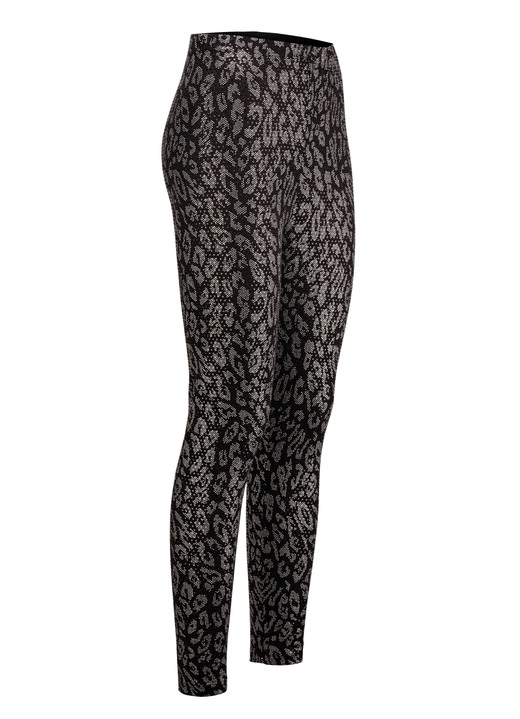 Leggings - Leggings, in Größe 036 bis 054, in Farbe SCHWARZ-SILBERFARBEN Ansicht 4