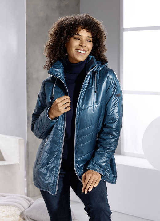 Winterjacken - Jacke mit Reißverschlusstaschen Ansicht 2 Winterjacken - Jacke mit Reißverschlusstaschen, in Größe 038 bis 054, in Farbe PETROL Ansicht 2