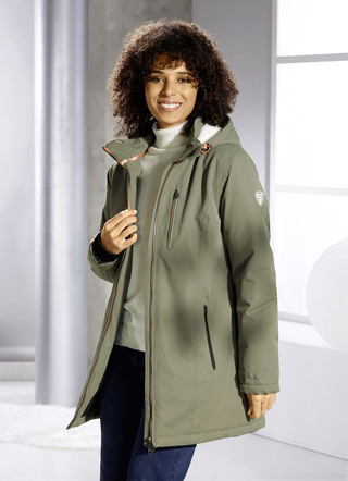 Funktionsjacke mit fester Kapuze
