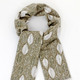 Schals - Schal mit Blätterdessin, in Farbe KHAKI-OLIV-ECRU – Farbe KHAKI-OLIV-ECRU – Ansicht 1