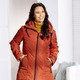 Winterjacken - Longjacke mit umschlagbarem Regenschild – Farbe KÜRBIS – Ansicht 2 Winterjacken - Longjacke mit umschlagbarem Regenschild, in Größe 036 bis 052, in Farbe KÜRBIS – Farbe KÜRBIS – Ansicht 2