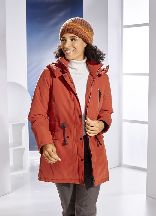 Winterjacken - Longjacke mit 2-Wege-Reißverschluss Ansicht 2 Winterjacken - Longjacke mit 2-Wege-Reißverschluss, in Größe 036 bis 052, in Farbe KÜRBIS Ansicht 2