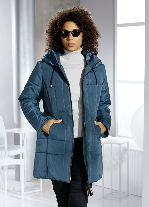 Winterjacken - Longjacke mit 2-Wege-Reißverschluss, in Größe 038 bis 054, in Farbe LAGUNE Ansicht 2