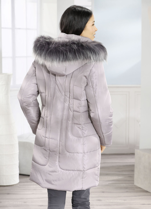 Wintermäntel - Kurzmantel mit 2-Wege-Reißverschluss, in Größe 036 bis 052, in Farbe PERLGRAU Ansicht 2