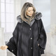 Wolljacken - Cape mit Knopfleiste – Farbe ANTHRAZIT – Ansicht 1 Wolljacken - Cape mit Knopfleiste, in Größe 038 bis 060, in Farbe ANTHRAZIT – Farbe ANTHRAZIT – Ansicht 1