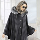 Wolljacken - Cape mit Knopfleiste – Farbe ANTHRAZIT – Ansicht 4 Wolljacken - Cape mit Knopfleiste, in Größe 038 bis 060, in Farbe ANTHRAZIT – Farbe ANTHRAZIT – Ansicht 4
