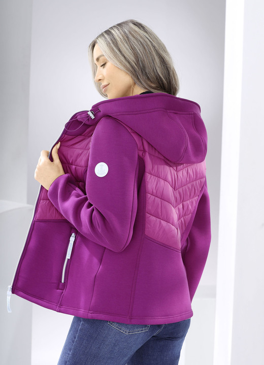Winterjacken - Jacke im Materialmix Ansicht 4 Winterjacken - Jacke im Materialmix, in Größe 034 bis 050, in Farbe ZYKLAM Ansicht 4