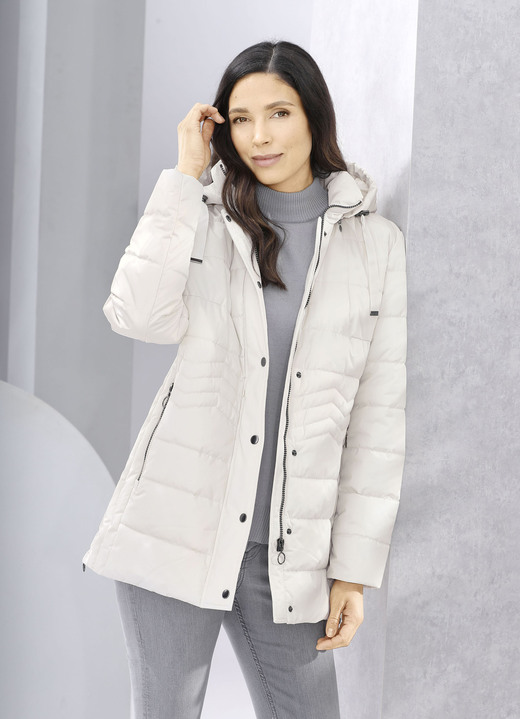 Damenmode - Funktionsjacke mit Längssteppung seitlich Ansicht 3 Damenmode - Funktionsjacke mit Längssteppung seitlich, in Größe 036 bis 054, in Farbe CREME Ansicht 3