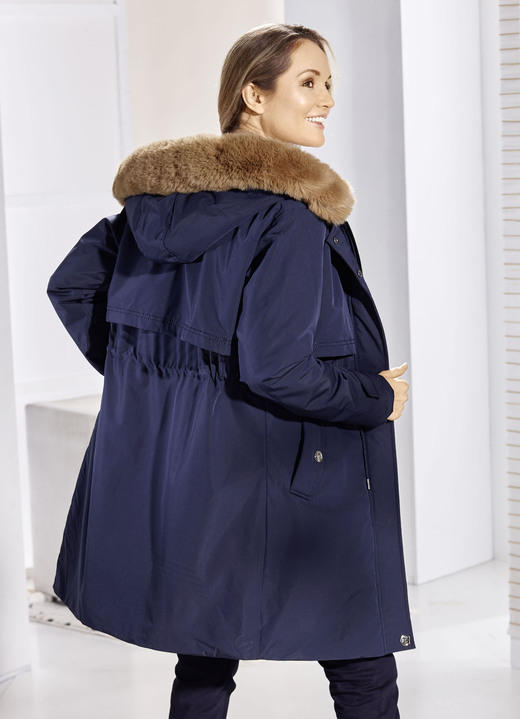 Wintermäntel - Kurzmantel mit verdeckter Klettleiste, in Größe 036 bis 052, in Farbe MARINE Ansicht 2