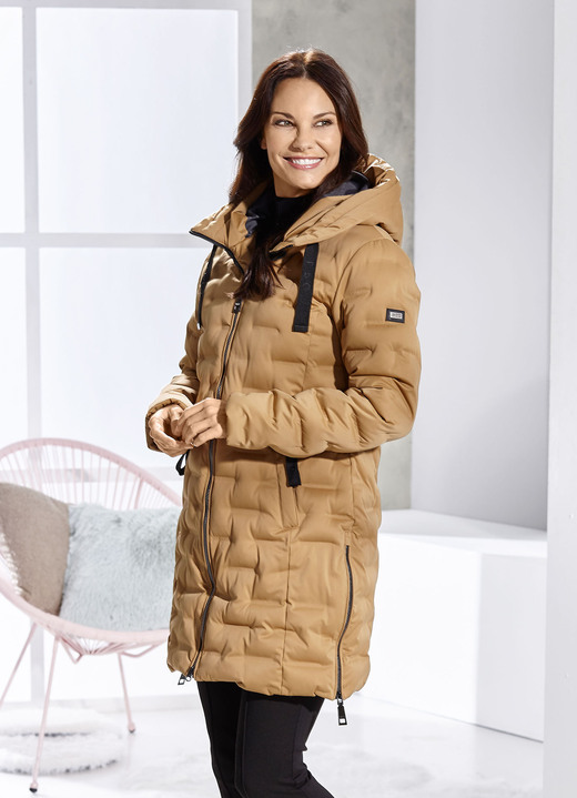 Lang - Funktions-Kurzmantel mit fester Kapuze, in Größe 034 bis 050, in Farbe KARAMELL Ansicht 1