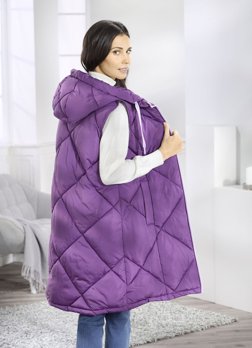 Winterjacken - Longweste mit fester Kapuze Ansicht 4 Winterjacken - Longweste mit fester Kapuze, in Größe 034 bis 052, in Farbe AMETHYST Ansicht 4