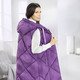 Winterjacken - Longweste mit fester Kapuze – Farbe AMETHYST – Ansicht 4 Winterjacken - Longweste mit fester Kapuze, in Größe 034 bis 052, in Farbe AMETHYST – Farbe AMETHYST – Ansicht 4
