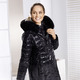 Winterjacken - Jacke im angesagten Materialmix – Farbe SCHWARZ – Ansicht 1 Winterjacken - Jacke im angesagten Materialmix, in Größe 034 bis 052, in Farbe SCHWARZ – Farbe SCHWARZ – Ansicht 1