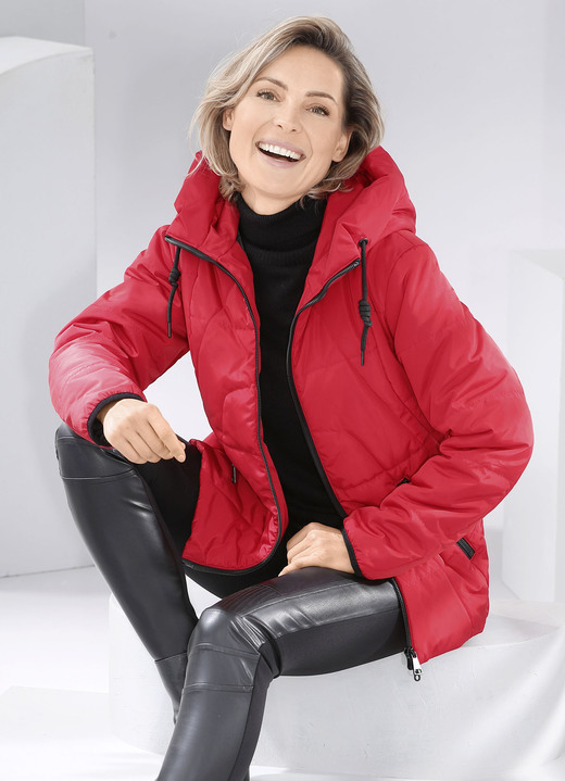 Winterjacken - Jacke mit verlängertem Rückteil, in Größe 036 bis 052, in Farbe SCHWARZ Ansicht 4