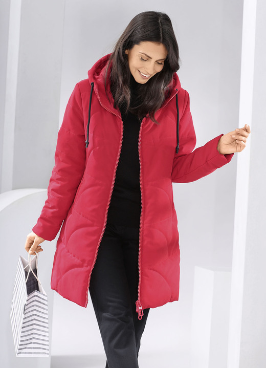 Wintermäntel - Kurzmantel mit 2-Wege-Reißverschluss Ansicht 2 Wintermäntel - Kurzmantel mit 2-Wege-Reißverschluss, in Größe 036 bis 052, in Farbe ROT Ansicht 2