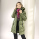 Wintermäntel - Kurzmantel mit 2-Wege-Reißverschluss – Farbe KHAKI – Ansicht 5 Wintermäntel - Kurzmantel mit 2-Wege-Reißverschluss, in Größe 036 bis 052, in Farbe KHAKI – Farbe KHAKI – Ansicht 5