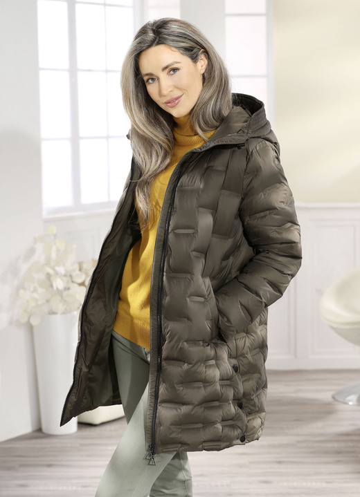 Daunenjacken - Jacke mit geklebten Kammern Ansicht 2 Daunenjacken - Jacke mit geklebten Kammern, in Größe 036 bis 052, in Farbe OLIV Ansicht 2
