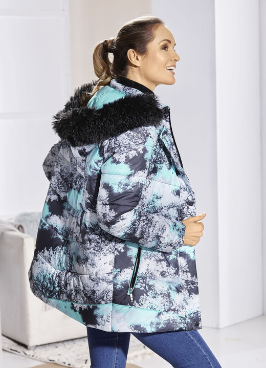 Winterjacken - Jacke mit abnehmbarer Kapuze Ansicht 3 Winterjacken - Jacke mit abnehmbarer Kapuze, in Größe 036 bis 052, in Farbe SCHWARZ-BUNT Ansicht 3