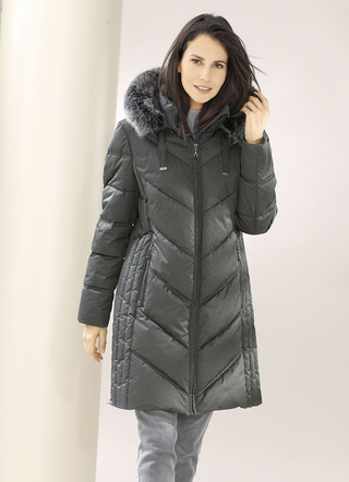 Funktions-Kurzmantel mit fester Kapuze