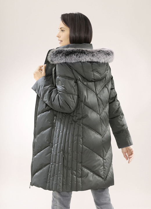 - Funktions-Kurzmantel mit fester Kapuze, in Größe 036 bis 054, in Farbe GRAFIT Ansicht 3