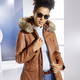 Lederjacken - Lederjacke mit Webpelzbesatz – Farbe ANTIK COGNAC – Ansicht 4 Lederjacken - Lederjacke mit Webpelzbesatz, in Größe 036 bis 050, in Farbe ANTIK COGNAC – Farbe ANTIK COGNAC – Ansicht 4