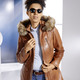 Lederjacken - Lederjacke mit Webpelzbesatz – Farbe ANTIK COGNAC – Ansicht 3 Lederjacken - Lederjacke mit Webpelzbesatz, in Größe 036 bis 050, in Farbe ANTIK COGNAC – Farbe ANTIK COGNAC – Ansicht 3