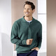 Uni - Polopullover mit kurzer Knopfleiste in 3 Farben – Farbe PETROL Uni - Polopullover mit kurzer Knopfleiste in 3 Farben, in Größe 3XL(64/66) bis XXL(60/62), in Farbe BLAU